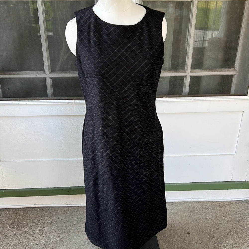 Y2K Lauren Ralph Lauren Wool Shift Midi Dress Plaid Size 8